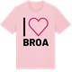 Pink Cotton t-shirt med Jag älskar Broa t-shirt stort tryck