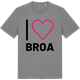 Mid Heather Gray t-shirt med Jag älskar Broa t-shirt stort tryck