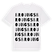 White t-shirt med Broungs ordlek t-shirt