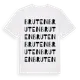White t-shirt med Bruten ordlek t-shirt