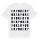 White t-shirt med Bryor ordlek t-shirt
