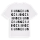 White t-shirt med Bunge ordlek t-shirt