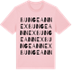 Pink Cotton t-shirt med Bunge Annex ordlek t-shirt