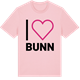Pink Cotton t-shirt med Jag älskar Bunn t-shirt stort tryck