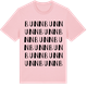 Pink Cotton t-shirt med Bunn ordlek t-shirt