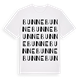 White t-shirt med Bunne ordlek t-shirt