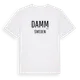 White t-shirt med Damm i Sverige t-shirt