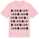 Pink Cotton t-shirt med Damm ordlek t-shirt