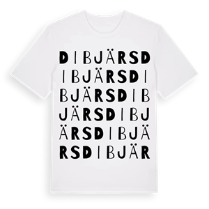Dibjärs ordlek t-shirt – ekologisk bomull t-shirt från Pinshirt