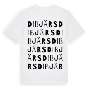 Dibjärs ordlek t-shirt – ekologisk bomull t-shirt från Pinshirt