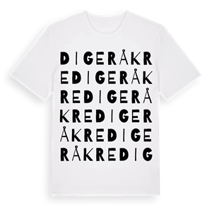 Digeråkre ordlek t-shirt – ekologisk bomull t-shirt från Pinshirt