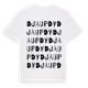 White t-shirt med Djaupdy ordlek t-shirt