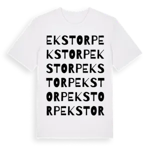 Ekstorp ordlek t-shirt – ekologisk bomull t-shirt från Pinshirt