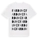 White t-shirt med Fardume ordlek t-shirt