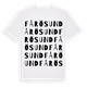White t-shirt med Fårösund ordlek t-shirt