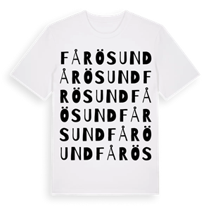 Fårösund ordlek t-shirt – ekologisk bomull t-shirt från Pinshirt