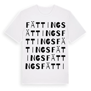 Fättings ordlek t-shirt – ekologisk bomull t-shirt från Pinshirt