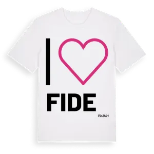 Jag älskar Fide t-shirt stort tryck – ekologisk bomull t-shirt från Pinshirt