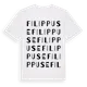 White t-shirt med Filippuse ordlek t-shirt