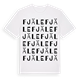 White t-shirt med Fjäle ordlek t-shirt