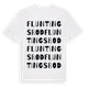 White t-shirt med Fluntingsbod ordlek t-shirt
