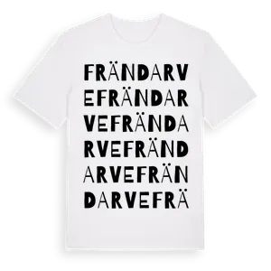Frändarve ordlek t-shirt – ekologisk bomull t-shirt från Pinshirt