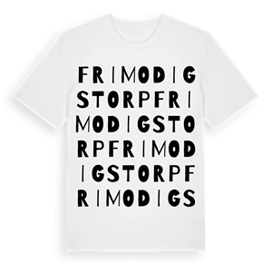 Frimodigs torp ordlek t-shirt – ekologisk bomull t-shirt från Pinshirt