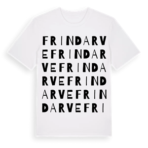 Frindarve ordlek t-shirt – ekologisk bomull t-shirt från Pinshirt