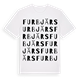 White t-shirt med Furbjärs ordlek t-shirt
