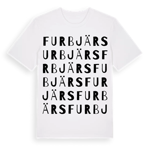 Furbjärs ordlek t-shirt – ekologisk bomull t-shirt från Pinshirt