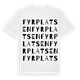 White t-shirt med Fyrplatsen ordlek t-shirt