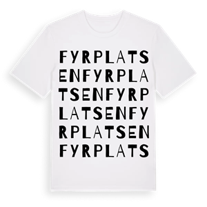 Fyrplatsen ordlek t-shirt – ekologisk bomull t-shirt från Pinshirt