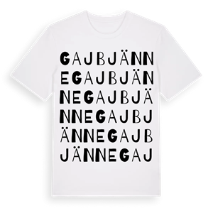 Gajbjänne ordlek t-shirt – ekologisk bomull t-shirt från Pinshirt