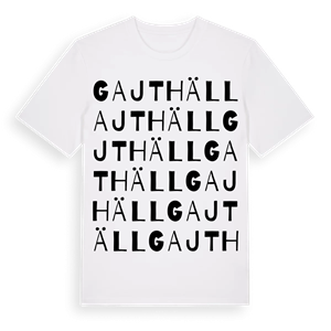 Gajthäll ordlek t-shirt – ekologisk bomull t-shirt från Pinshirt