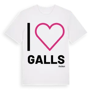 Jag älskar Galls t-shirt stort tryck – ekologisk bomull t-shirt från Pinshirt