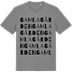 Mid Heather Gray t-shirt med Gamla gården ordlek t-shirt