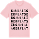 Pink Cotton t-shirt med Gamla lägerplatsen ordlek t-shirt