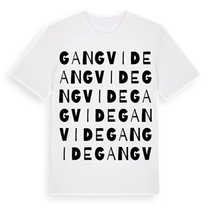 Gangvide ordlek t-shirt – ekologisk bomull t-shirt från Pinshirt