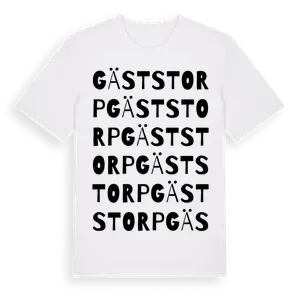 Gästs Torp ordlek t-shirt – ekologisk bomull t-shirt från Pinshirt