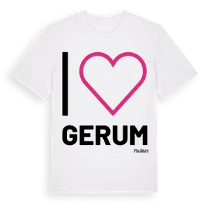 Jag älskar Gerum t-shirt stort tryck – ekologisk bomull t-shirt från Pinshirt