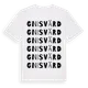 White t-shirt med Gnisvärd ordlek t-shirt