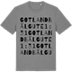 Mid Heather Gray t-shirt med GOTLAND BÄL GUTE 1:31 ordlek t-shirt