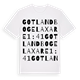 GOTLAND BOGE LAXARE 1:41 ordlek t-shirt