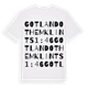 White t-shirt med GOTLAND OTHEM KLINTS 1:46 ordlek t-shirt