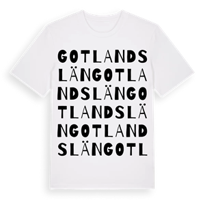 Gotlands län ordlek t-shirt – ekologisk bomull t-shirt från Pinshirt
