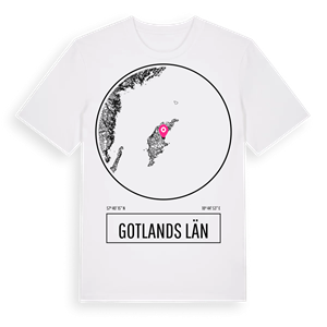 Gotlands län t-shirt – ekologisk bomull t-shirt från Pinshirt