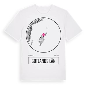 Gotlands län t-shirt – ekologisk bomull t-shirt från Pinshirt