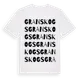 White t-shirt med Granskogs ordlek t-shirt
