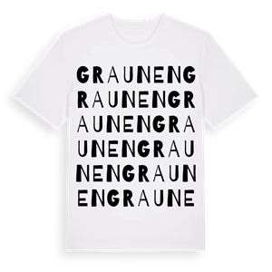 Graunen ordlek t-shirt – ekologisk bomull t-shirt från Pinshirt