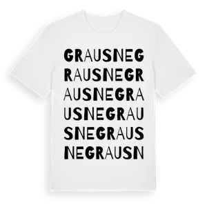 Grausne ordlek t-shirt – ekologisk bomull t-shirt från Pinshirt